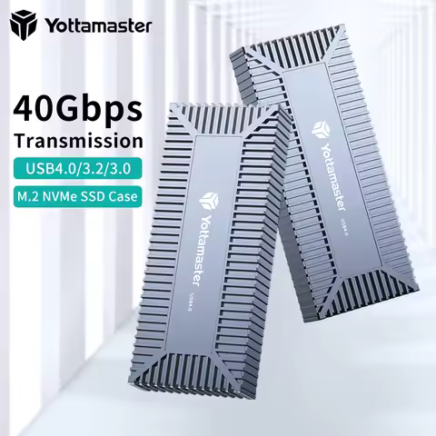 Yottamaster USB4 M.2 NVMe SSD Enclosure to Thunderbolt 3 4 USB3.2 USB 3.1 3.0 Type-C 40Gbps Compatib