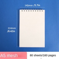 1 flip up coil notebook simple grid horizontal line vertical flip notebook A5/B5/A4 thick horizontal