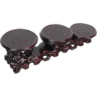 ARTIBETTER Jade Antique Base Wood Bonsai Teapot Stand Wooden Bonsai Stand Wood Display Stand Base Ch