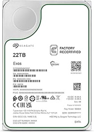 Seagate Exos 22TB SATA HDD 6Gb/s 7200RPM 3.5-inch Enterprise Hard Drive (ST22000NM000C) (Renewed)