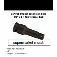 GENIUS Impact Extension Bars 1/2" x L125mm w/Steel Ball .