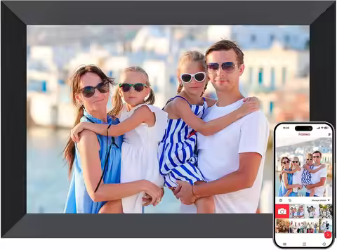 Frameo 10.1 Inch WiFi Digital Picture Frame, Smart Cloud Electronic Photo Frame with HD IPS Touch Sc