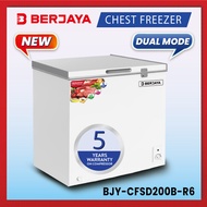 Berjaya Premium 160L Dual Chest Chiller Freezer BJY-CFSD200B-R6 (White) 5 YEARS Compressor warranty