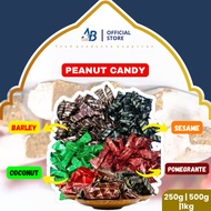 PEANUT CANDY BARLEY / SESAME / COFFEE / POMEGRANATE / DURIAN / COCONUT  (250G/500G/1KG) | KUIH RAYA