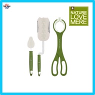 [Nature Love Mere] Baby Bottle Washing Set Filter Foam Baby Bottle Brush + Nipple Brush + Baby Bottle tongs Set