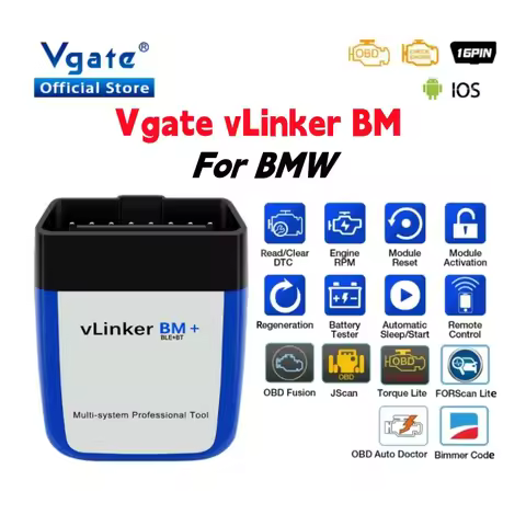 Vgate OBD2 Scanner Vlinker BM ELM327 V2.2 Bluetooth 3.0/4.0 OBD II Bimmer Code FORS Can Auto Car Dia