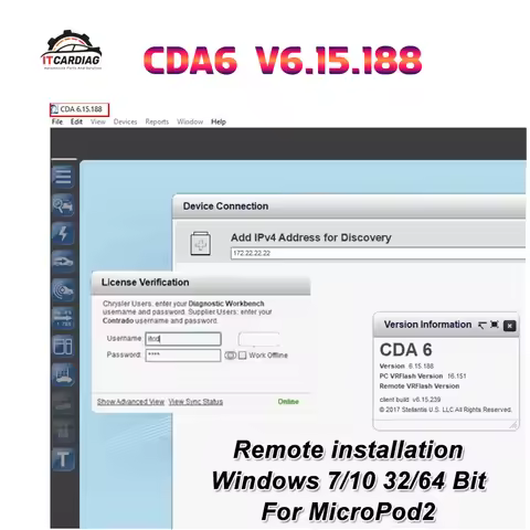 Latest CDA 6.15.188 Engineering Software Work with MicroPod 2 for FLASH PROGRAMMING AND VIN EDITING 