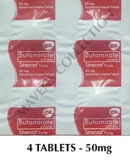 Sinecod Forte 50mg Sustained-release Tablet (4 Tablets - No Box) by Mavens Collection