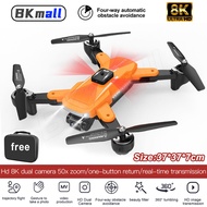 DRONE REMOTE CONTROL YG DI CAS BKMALL S7 PRO DRONE WITH 4K CAMERA HD DUAL CAMERA MINI DRONE AUTOMATIC OBSTACLE AVOIDANCE WIFI FOLDABLE FPV DRONE CAMERA FOR VLOGGING