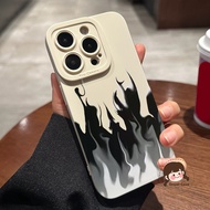 Cool Black Flame Phone Case For Samsung Galaxy A91 A81 A73 A72 A71 A70 A70S A56 A55 A54 A53 A52S A52