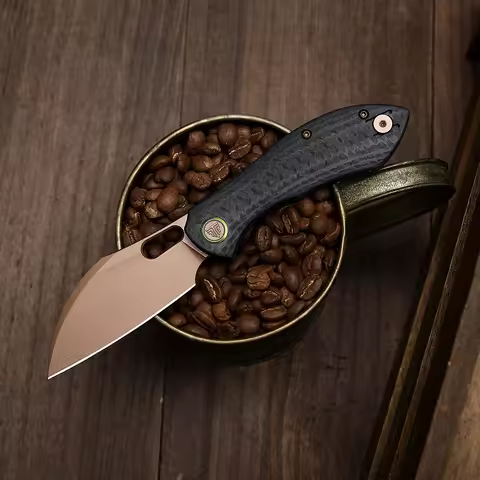 TRIVISA Folding Batwing Knife 14C28N Steel Blade G10 Handle Pocket EDC High Hardness Outdoor Surviva