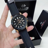 Jam tangan pria Hegner 1674 tali rubber original