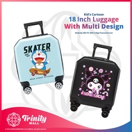 𝐓𝐑𝐈𝐍𝐈𝐓𝐘 18 Inch Kid Luggage Travel Bag Luggage Password Lock 4 Wheel