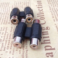 2 RCA female AV Coupler Mini to 2RCA female Connector Adapter Socket Extension Converter Audio Video