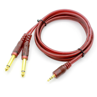【1.5m/3m/5m/10m】3.5mm Male to Dual 6.35mm Male Audio Cable for Mixer Amplifier Speaker