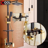 Coh Shower Head Set All Copper European Style Black Gold Household Bathroom Rain Sprinkler Toilet Thermostatic Coh430