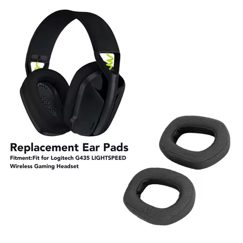 Replacement Ear Pads Professional Soft Sound Isolation Ear Cushions for Logitech G435 LIGHTSPEED Hea