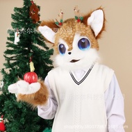 Original New Fursuit Animal Costume Fursuit Elk Animal Head Cute Antlers Headgear cosplay Wearable A