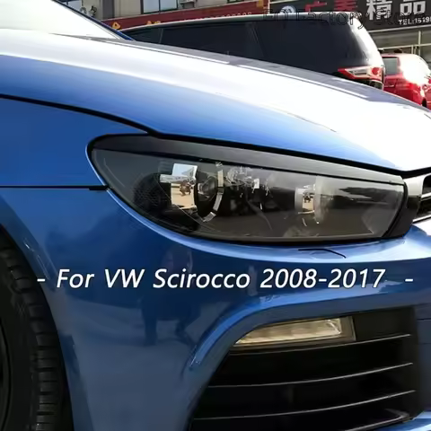 Car Front Headlights Eyebrow Eyelids Trim Stickers For Volkswagen For VW Scirocco 2008-2017 Headlamp