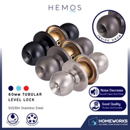 HEMOS 60MM CYLINDRICAL KNOBS DOOR LOCK SUS 304 HEAVY DUTY KUNCI TOMBOL PINTU RUMAH HM-5301,5302