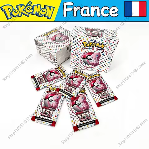 360Pcs French Version Genuine Pokemon TCG Sv2a Enhanced Supplement Pack 151 First Generation Pikachu