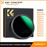 K&F Concept PH Official Nano-X Variable Fader NDX ND8-ND128 Filter Lens Accessories 37mm-82mm ND Fil