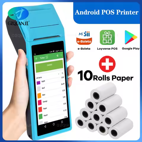 Android 8.1 PDA e-Boleta SII Loyverse POS System 58mm Thermal Printer Bluetooth WiFi Handheld POS Pr