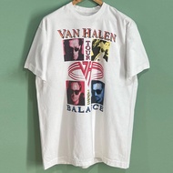 เสื้อยืดคอกลมแขนสั้นทรงหลวม Van Halen สำหรับผู้ชาย ผ้าฝ้ายแท้เนื้อหนา สไตล์ปUNK ลำลอง ฤดูร้อน 2025 เ