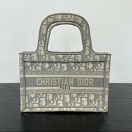 DIOR 灰色老花Book Tote mini 手提托特包 22.5*15*6 98新配件塵袋