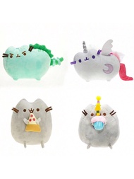 1pc Cute Kitten Plush Toy, Mini 4 Inches Pet Cat, 4 Styles To Choose, Unicorn, Pizza, Cake, Moon, Ro