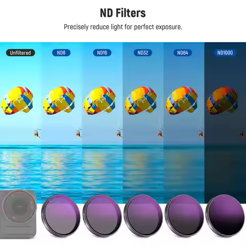 NEEWER ND/PL Filter Set Compatible with DJI Osmo Action 3/4/5 Pro Neutral Density Polarizing Action