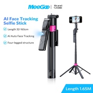 MeeGoo Selfie Stick Tripod Wireless Bluetooth With Remote Foldable 360 Auto Face Tracking For Live A