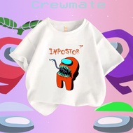 among us kid tshirt cotton 6 color size 100-150cm cute printed girl and boy tshirt