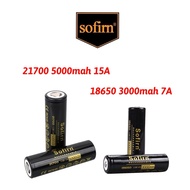 Sofirn 21700 5000mah 15A 18650 3000mah 7A 3.7V Li-ion Rechargeable Battery