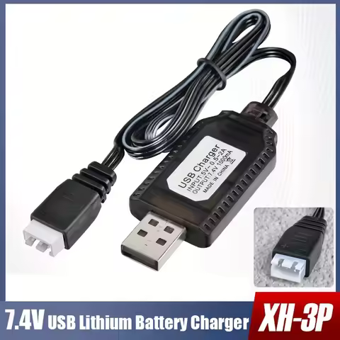 7.4V Lithium Battery Charger USB XH-3P SM-4P Smart Rechargeable Li-ion Battery Charger Toys Remote C