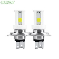 CISWGE หลอดไฟหน้ารถจักรยานยนต์ LED H4 3ด้านหลอดไฟ Moto สูงต่ำอุปกรณ์เสริมรถมอเตอร์ไซด์ LED เซรามิก12