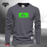 Cool Long Sleeve T-Shirt Quiksilver Block Text Neon Long Sleeve T-Shirt / Latest Long Sleeve Distro 