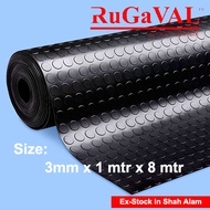Round Stud Rubber Mat I Size:3mm(Thk)x1mtr(Width)x8mtr(L) I Airport Mat I Rubber Floor Mat I READY S