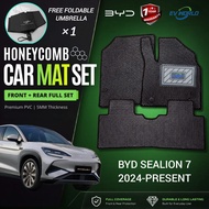 【BS7-3P】EV WORLD BYD Sealion 7 Premium Car Floor Mat BYD Sealion 7 Premium Honey Comb Car Carpet (20