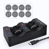 CT-ENERGY Lir2032 Rechargeable Battery Replace Cr2032 Batteries for Airtag Key Fob Battery with Butt