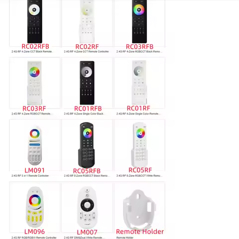 2.4G RF Remote LED Controller Button/Touch RF Wireless LM091 LM007 LM096 RC01RF RC02RF RC03RF RC05RF