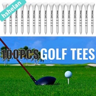 HSHELANXB 100pcs Golf Wood Tees, Digital Scale 69/83mm White Striped Golf Tee, Professional Wooden G