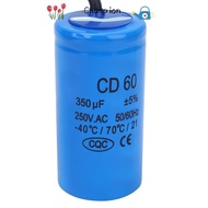 CHAMPIONO CD60 Run Capacitor, 350uf 50Hz Motor Starting Capacitor, Durable 250V AC Running Capacitor