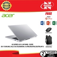AC ASPIRE3 A315-24P-R4RQ - SILVER (R5-7520U,H&S,16G,512G SSD,RADEON,15.6FHD,RSLOTX0,SSLOTX0,W11)