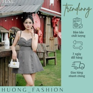 Huong fashion scratched bow dress
