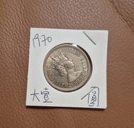 1970年香港queen Elizabeth the second  大壹圓  品相頗好