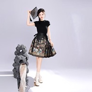 Horse skirt horse-face skirt Real Shot~2025 New Style Chinese Women's horse skirt skirt Cool Hanfu N
