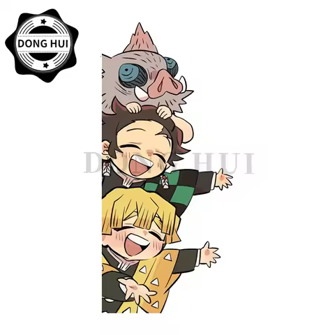 Demon Slayer Sticker Tanjiro Kamado Anime Wall Sticker Dirt Bike Motorcycle Fridge Helmet Laptop Ska