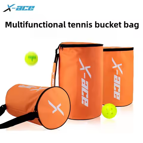 X-ace Pickleball Tennis Ball Bag with Shoulder Strap,Capacity for 60/120Pcs Tennis Balls,Sturdy Port