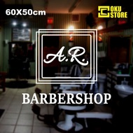 Custom Sticker 69  Cutting Sticker LOGOAR BARBERSHOP - OKU STORE